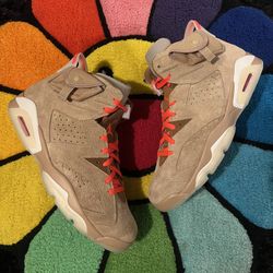khaki travis scott jordan 6s