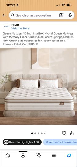 Queen medium firm mattress