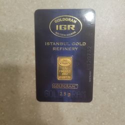 IGR 2.5 Grams 999.9 Gold Bar. Sealed 