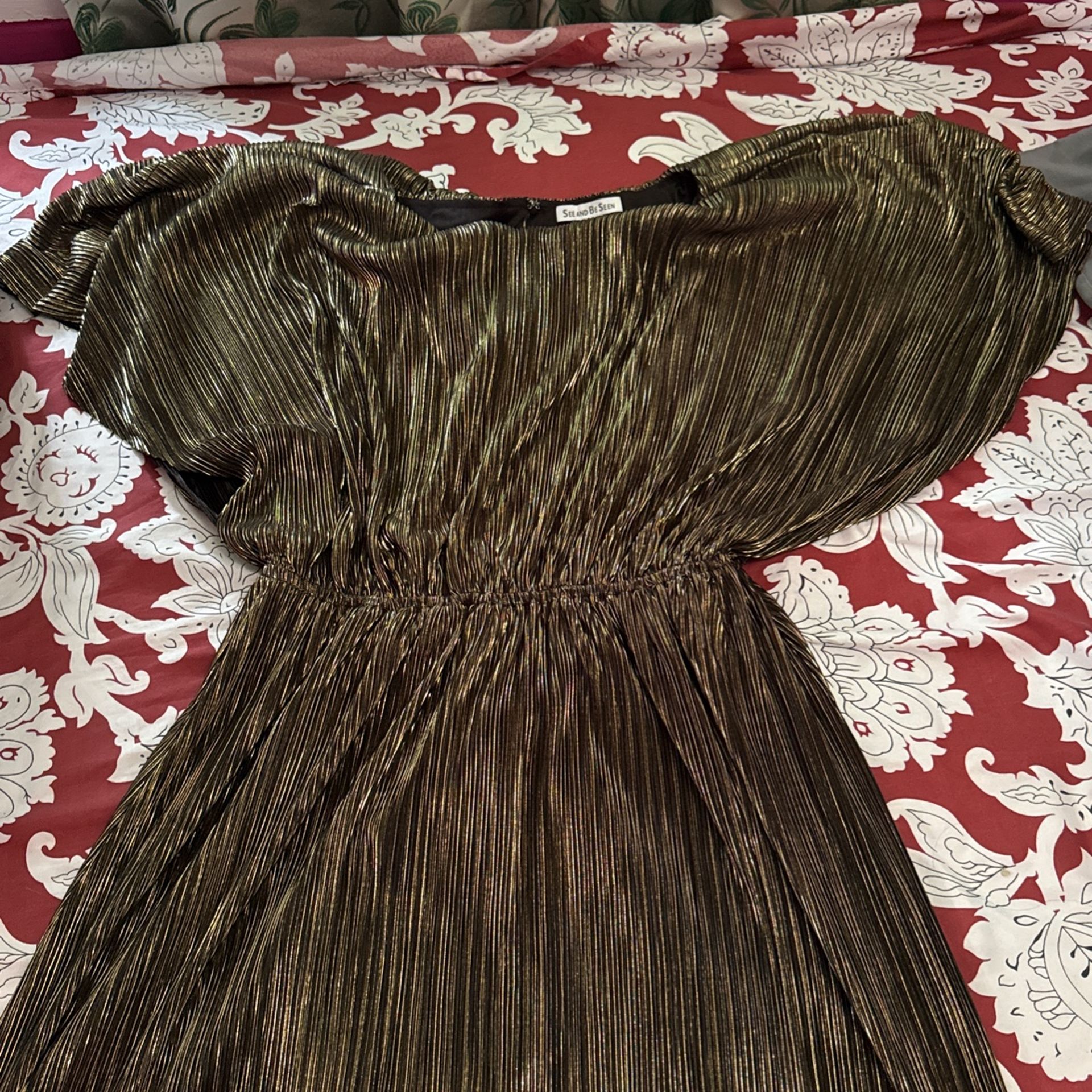 Gold And Black Dress