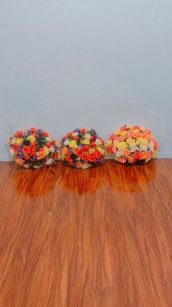 three large flowers
