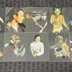 2011 Star Wars Galaxy Series 6 Foil Art Full Set of 10 Topps Cards