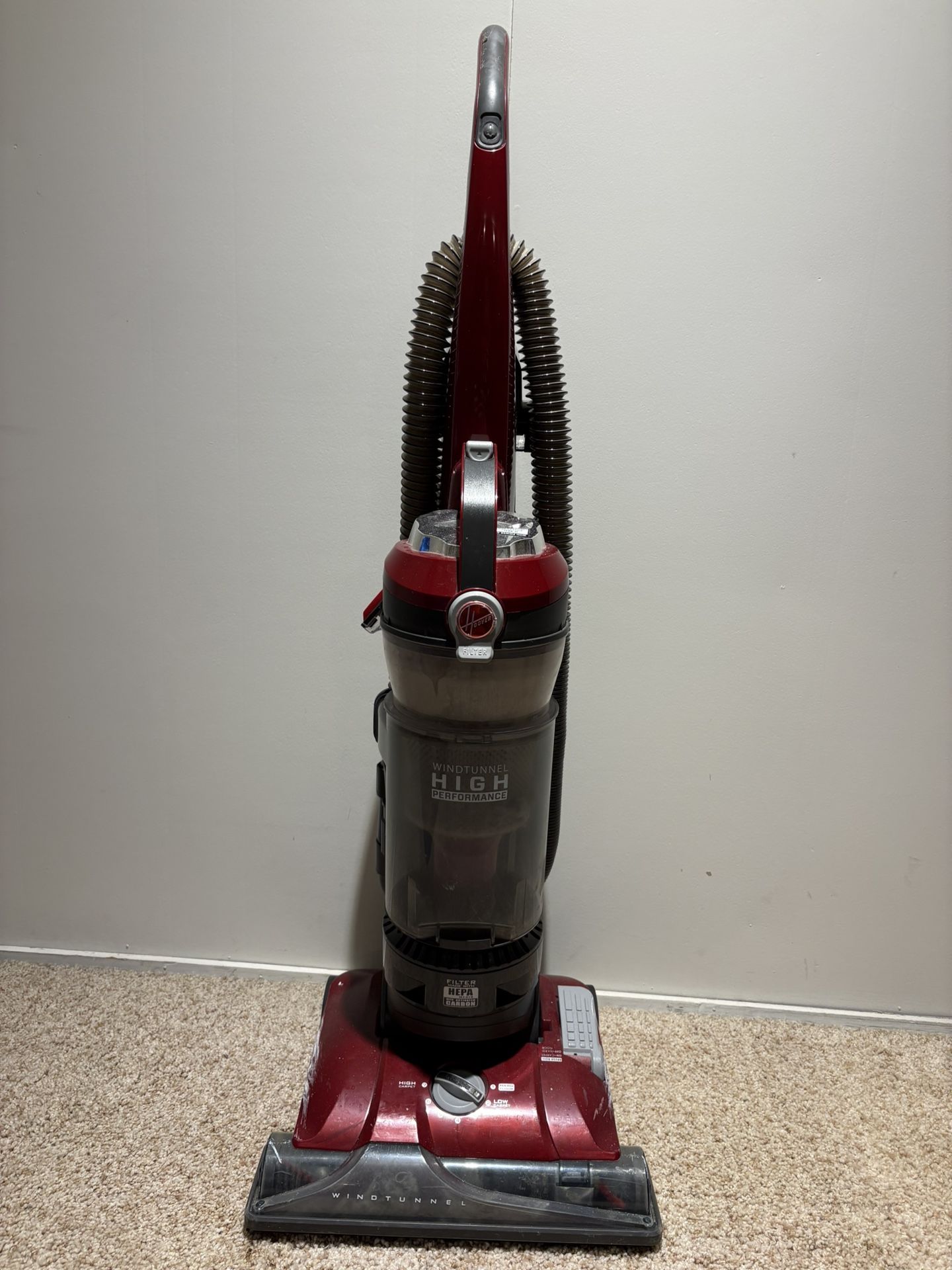 Hoover High Performance Upright Vacuum Cleaner with Filter Made with HEPA Media, UH72600, USED