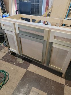 Wood Restroom Cabinet