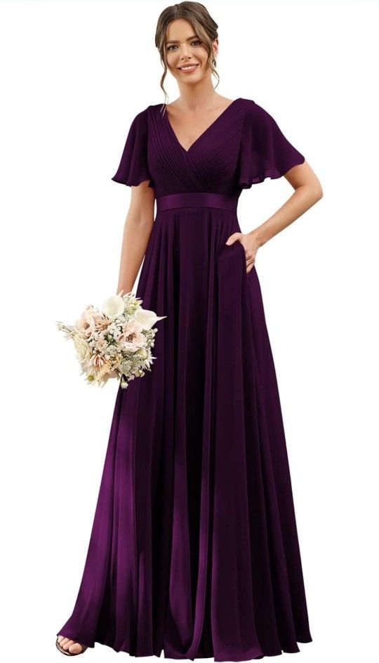 Eggplant color formal dress, Brand new
