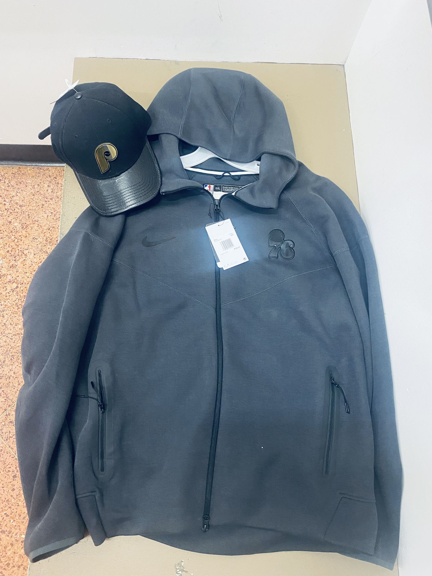 Philadelphia 76ers Full Zip Neoprene Basketball Hoodie By Nike