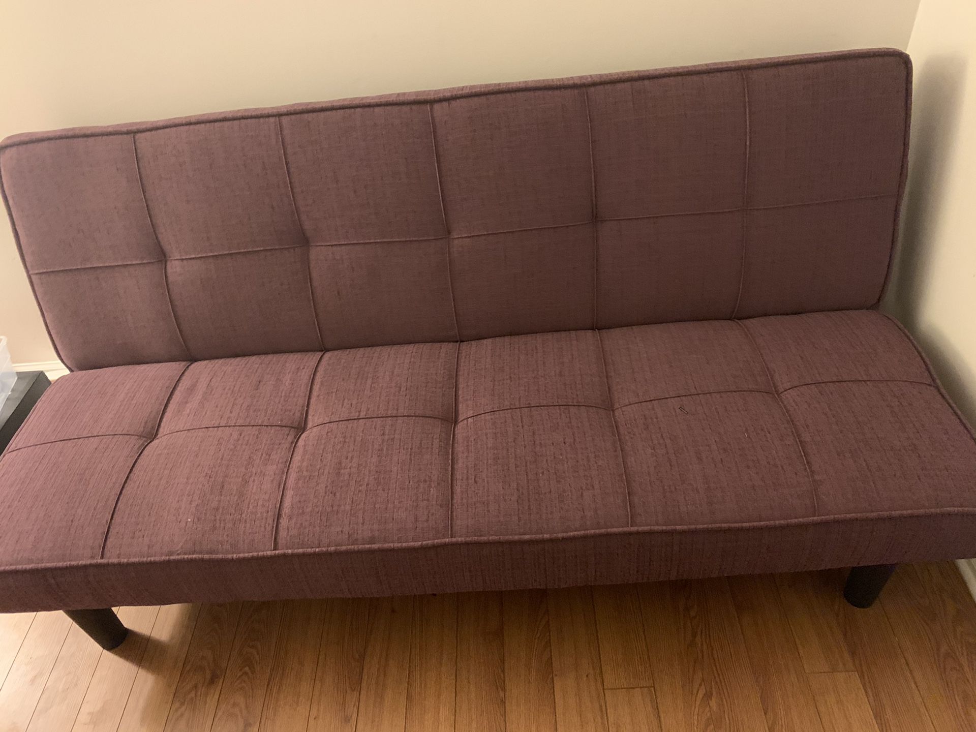 Plum modern futon