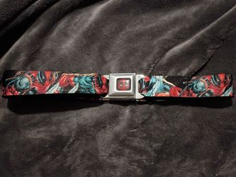 Marvel Deadpool Seatbelt belt + buckle