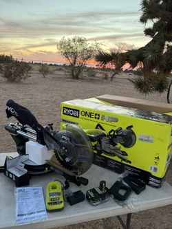 Ryobi Sliding Miter Saw 18V- 10inch W/1 Battery And 1 Charger 