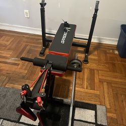 Foldable Workout Bench Set
