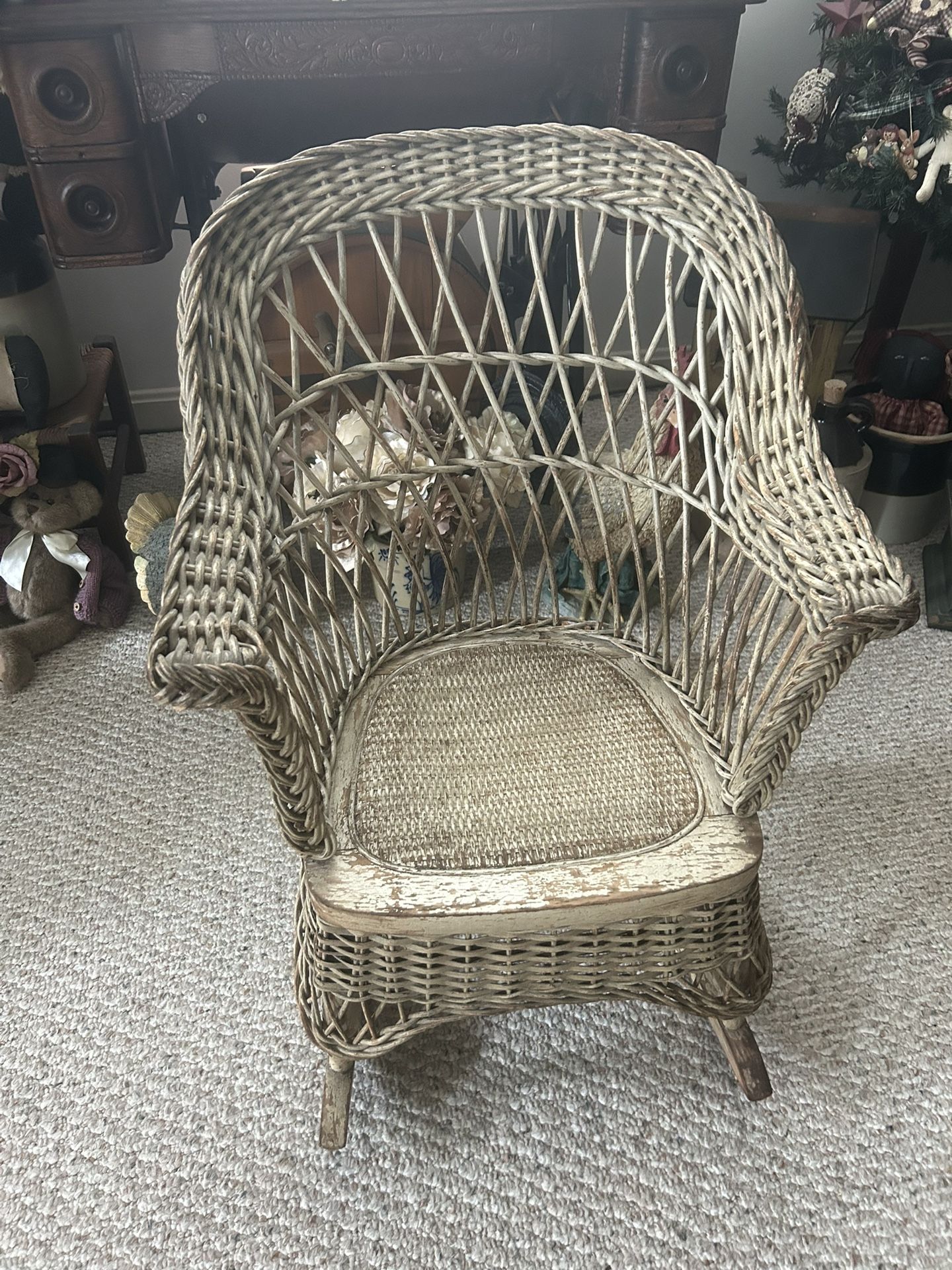 Antique Child’s Wicker Rocking Chair