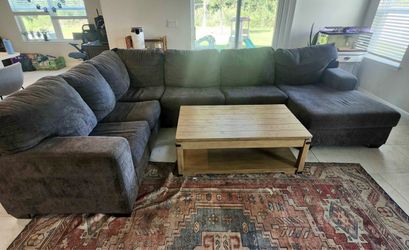 Grey sectional couch