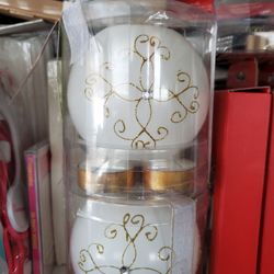 Pier 1 Holiday Glass Tealight Holders, Each, New
