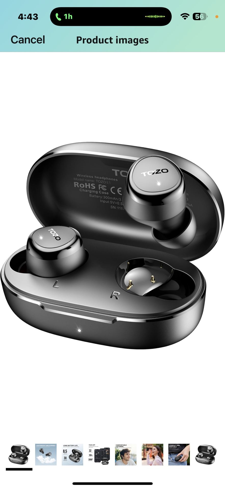 Wireless Earbuds Build in Mic Clear Calls Ergonomic Light Weight Bluetooth 5.3 in Ear Headphones IPX6 Waterproof Premium Stereo Sound Ear Buds 30H Pla