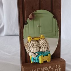 Vintage 1970s Wallace Berries Mirror Plaque