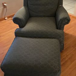 Accent Chair And Matching Ottoman 