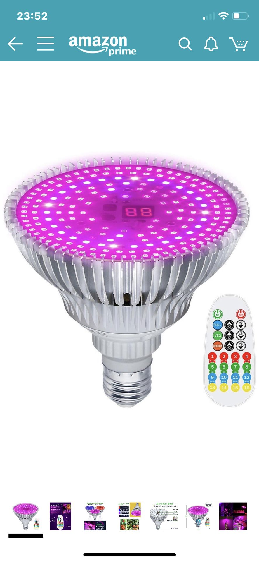 MZVUL LED Grow Light Bulb Timing 100W Full Spectrum Plant Light Bulb Dimmable with 3 Modes Auto On/Off Grow Lights for Indoor Plants Garden Flowers V