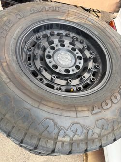 Black rhinos wheels with tires