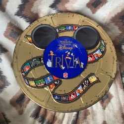 The Wonderful World Of Disney Trivia Game 1997 Round Metal Tin