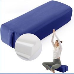 MABOZOO Yoga Bolster Pillow  Triple-Layer Sponge Rectangular Yoga Bolster with Carry Handle.