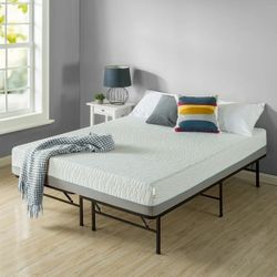 Zinus SmartBase Tool-Free Assembly Mattress Foundation, 14 Inch Metal Platform Bed Frame, No Box Spring Needed, Sturdy Steel Frame, Underbed Storage, 