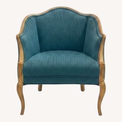 Dark teal chairs. New upholstery