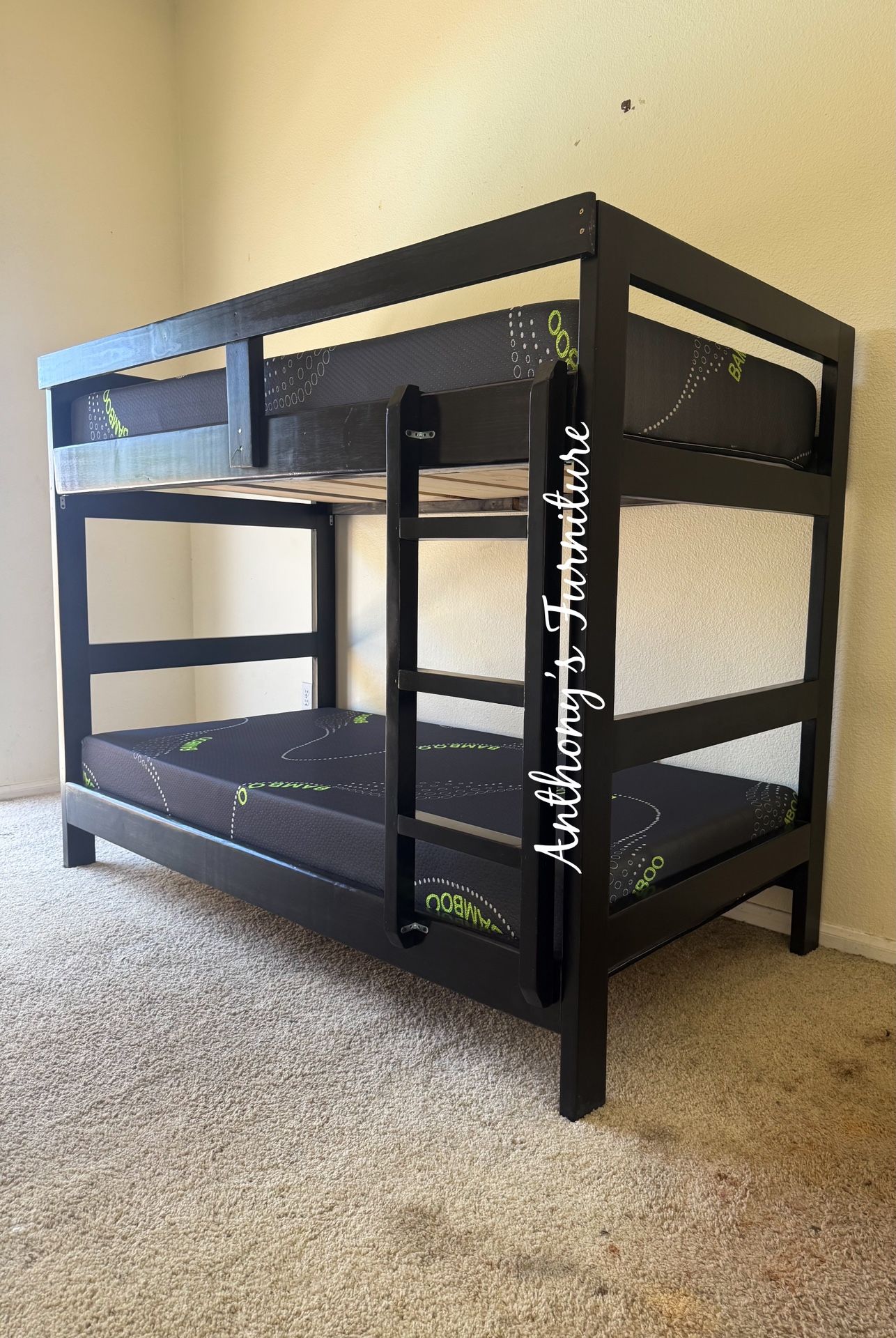 Twin Bunk Bed With Mattresses 