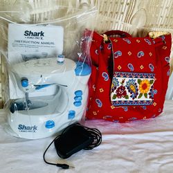 SHARK EURO PRO: Small Portable Sewing Machine {with storage backpack 🎒 bag}