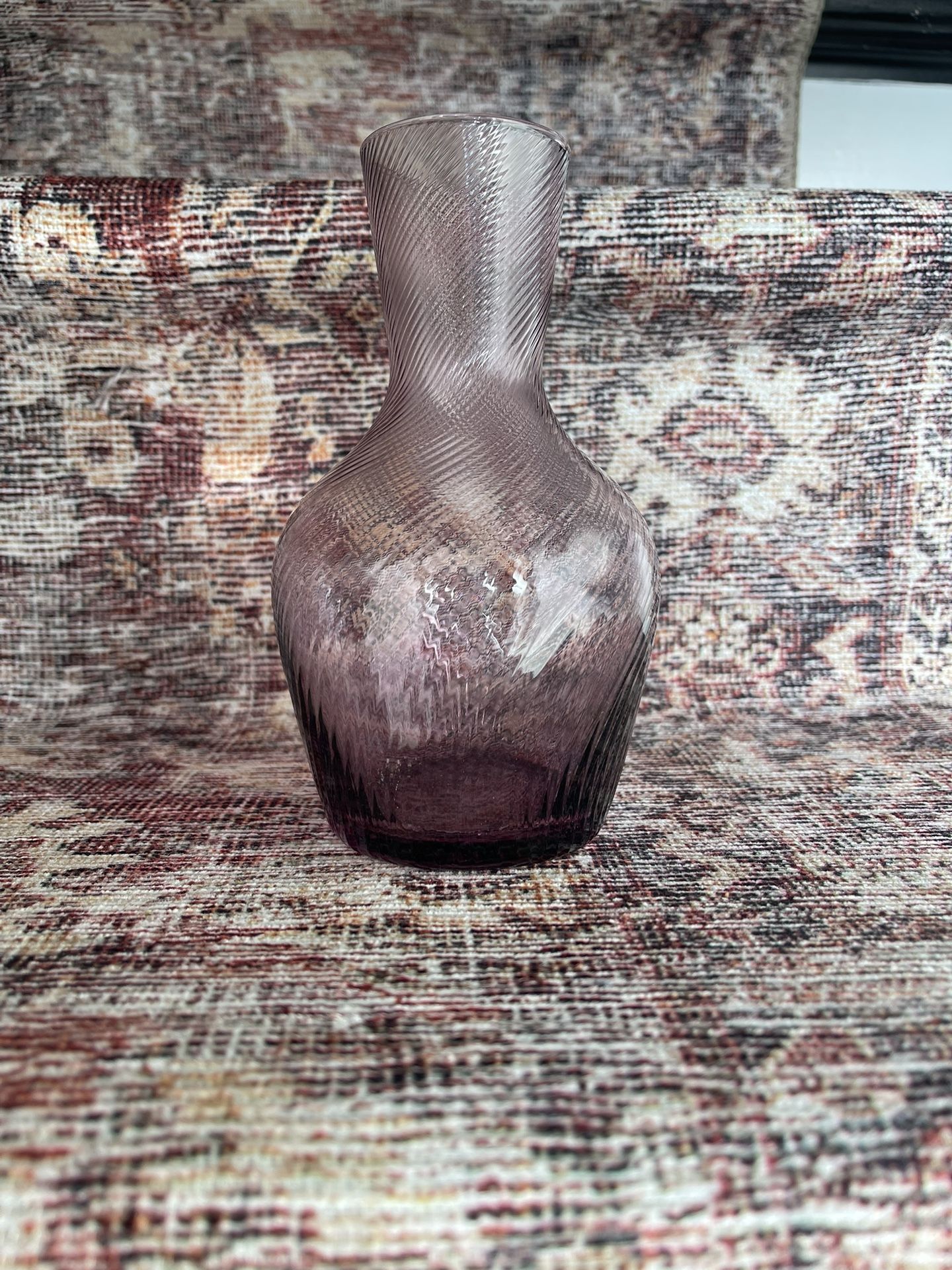 Purple Amethyst Color Glass Vase