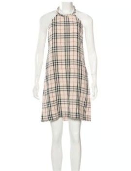 Burberry Nova Check Halter Dress sz 6
