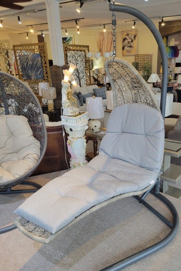 Hanging Chaise Lounge Outdoor Patio Swing Chair