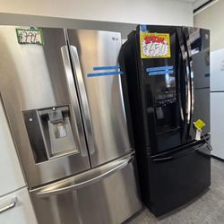 Kenmore 33" Black French Doors Fridge In Great Condition With Warranty, Free LOCAL DELIVERY Available 