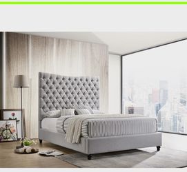 CAL KING PLATFORM BEDFRAME. DARK OR LIGHT GRAY