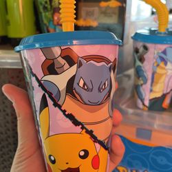 Pokemon Cup With Straw 