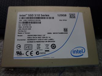Intel 510 series SSD 120gb w/ free windows 10