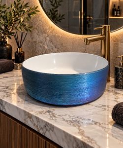 Juvia Blue Vitreous Vessel Sink