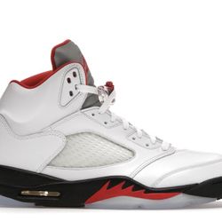 Jordan Retro 5 Fire Red Silver Tongue DS