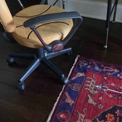 Small Black And Natural Desk, Basketball Boys, Desk Chair And A Variety Of Rugs For $45 Each