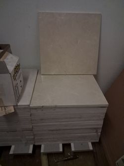24" Marble Tile Crema Marfil