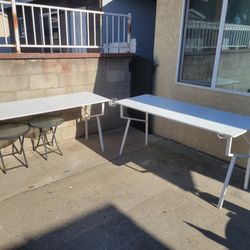 2 White Computer Desks