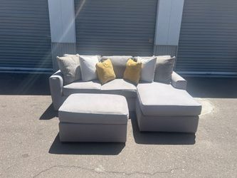 Sectional Couch with Ottoman