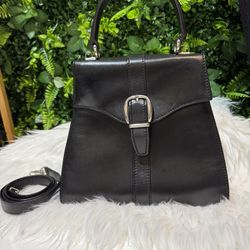Vintage Gucci Top Handle Leather Bag w/ Strap