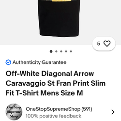 Black off white T-shirt