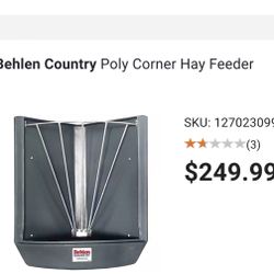 Corner Wall Mount Horse Feeder