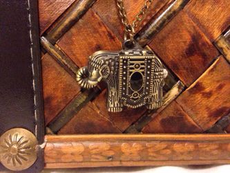 Elephant Locket Watch Necklace