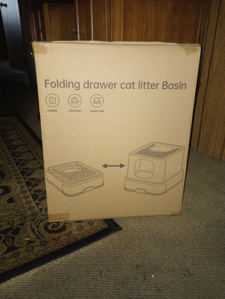 Folding Drawer Cat Litter Basin