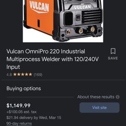 VULCAN OmniPro™ 220 Industrial Multiprocess Welder With 120/240 Volt Input 
