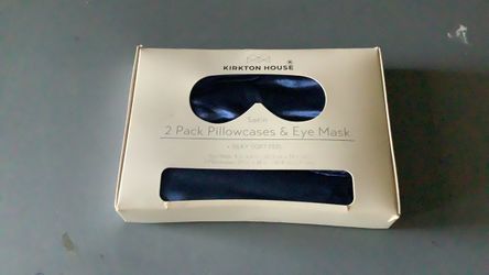 Kirkton House Satin Pillowcases & Eye Mask Set Color Blue