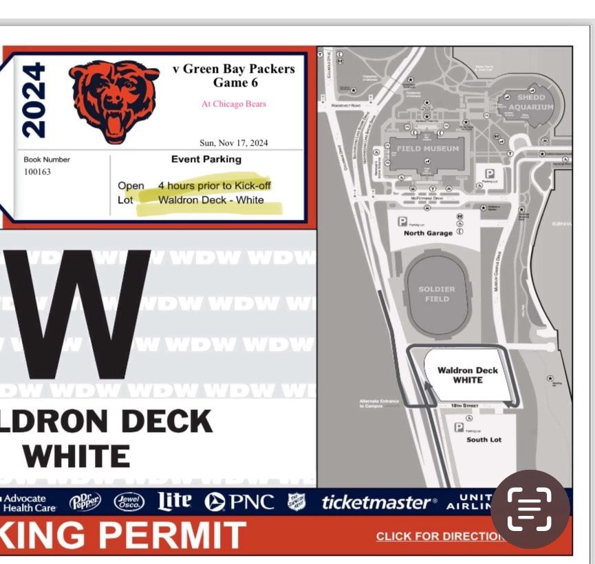 Chicago Bears Vs Packers Waldron Deck Pass