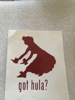 Hula vinyl decal